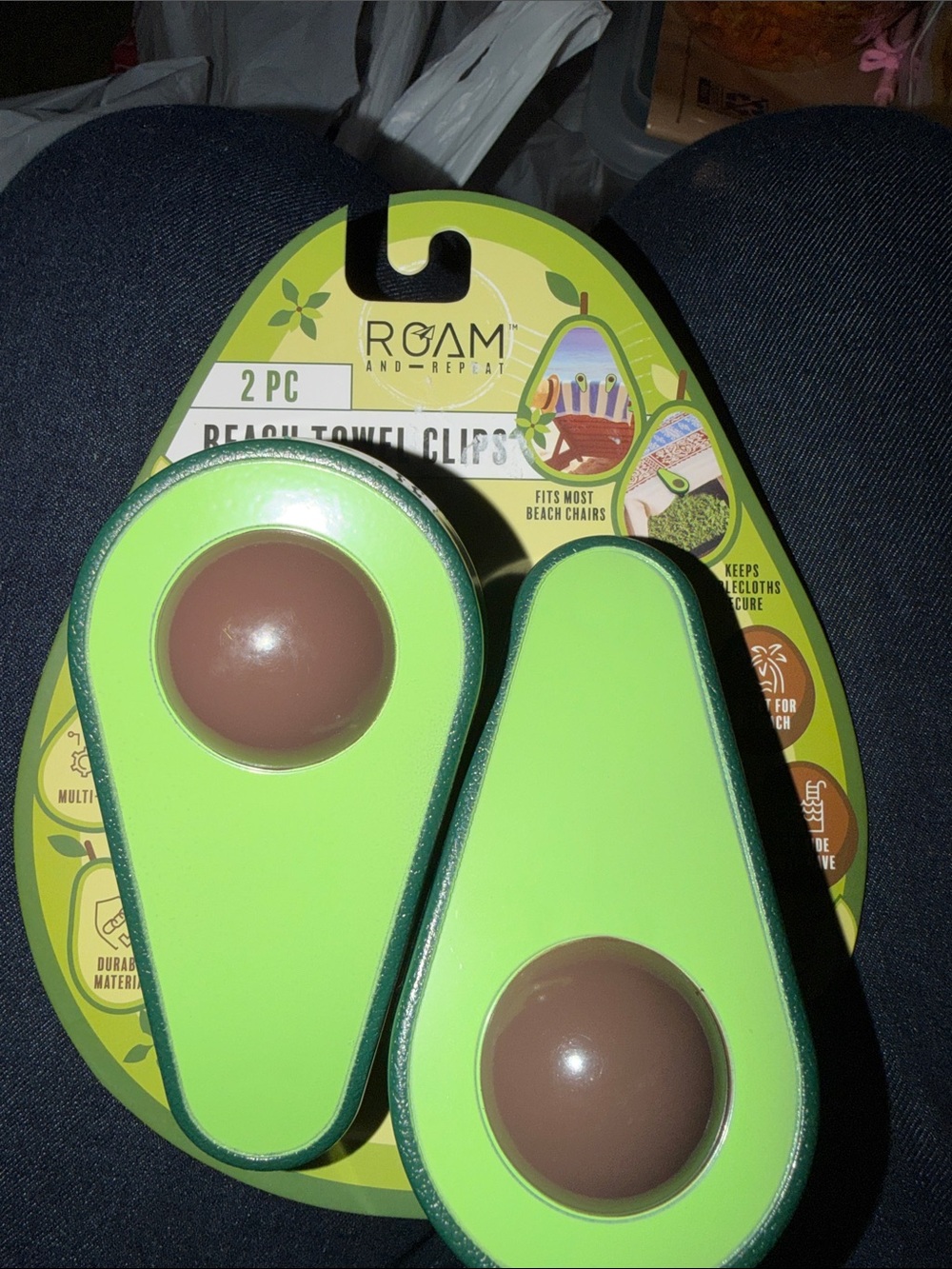 ROAM Avocado Beach Towel Clips - 2 Pack